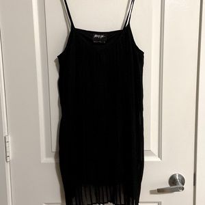 Nasty Gal- Pleated Slip Dress Black